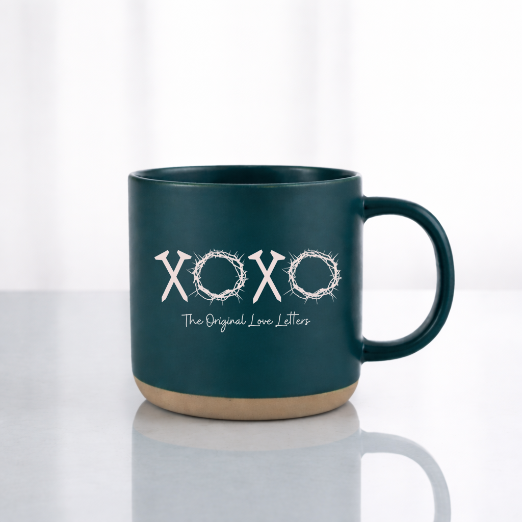 XOXO Christian Mug, The Original Love Letters Mug, Bible Verse Coffee Mug, Faith Pottery Mug, Religious Gift for Her
