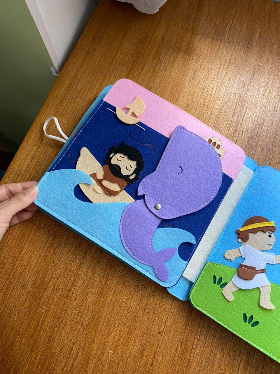 Personalized Bible Story Activity Toy, Christian Felt Busy Book, Soft Cloth Storytelling Books, Activity Books for toddlers, Baptism gifts, Montessori toys, Christian Sunday School Toys BB03