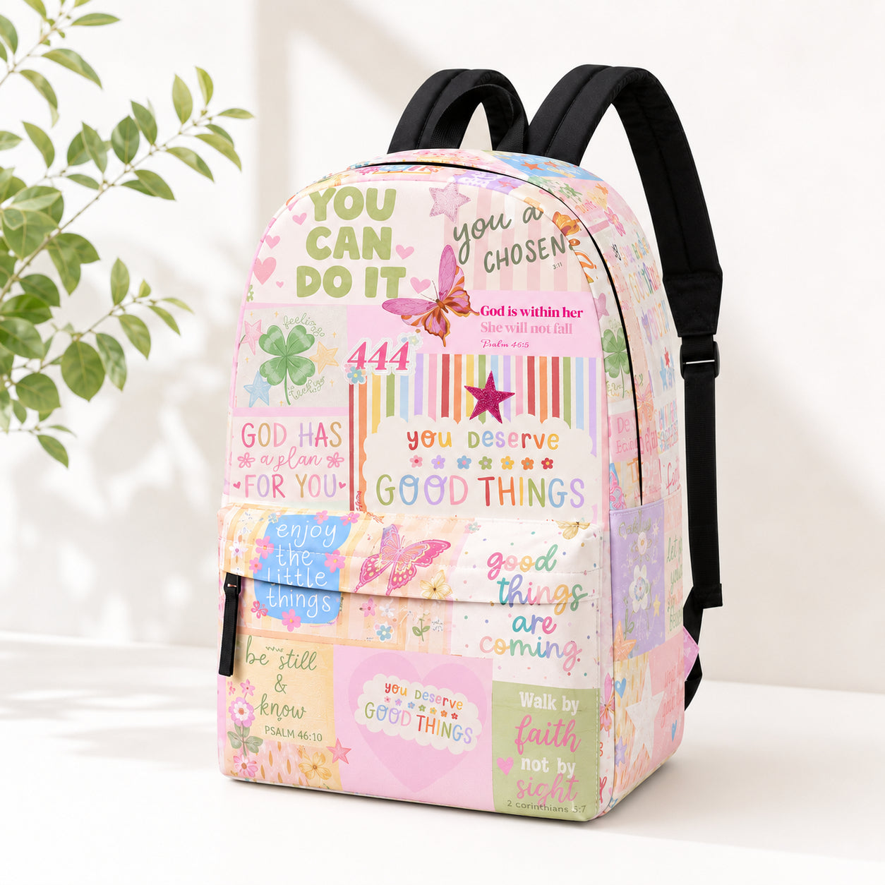 Christian Bible Backpack, Custom Faith Inspired Bible backpack, Christian Faith Bag, Laptop Bag, Back To School Backpack PLAF69