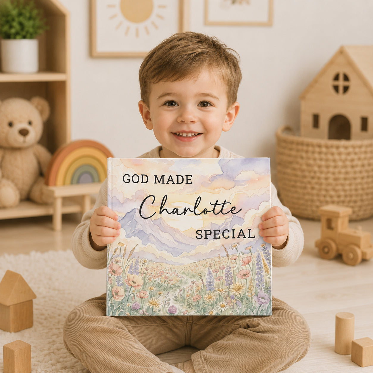 Personalized Christian Book With Name, Baptism Gift, Custom Bible Storybook For Toddlers, Baptism Gift for Boy or Girl, Bedtime Keepsake BOOK04