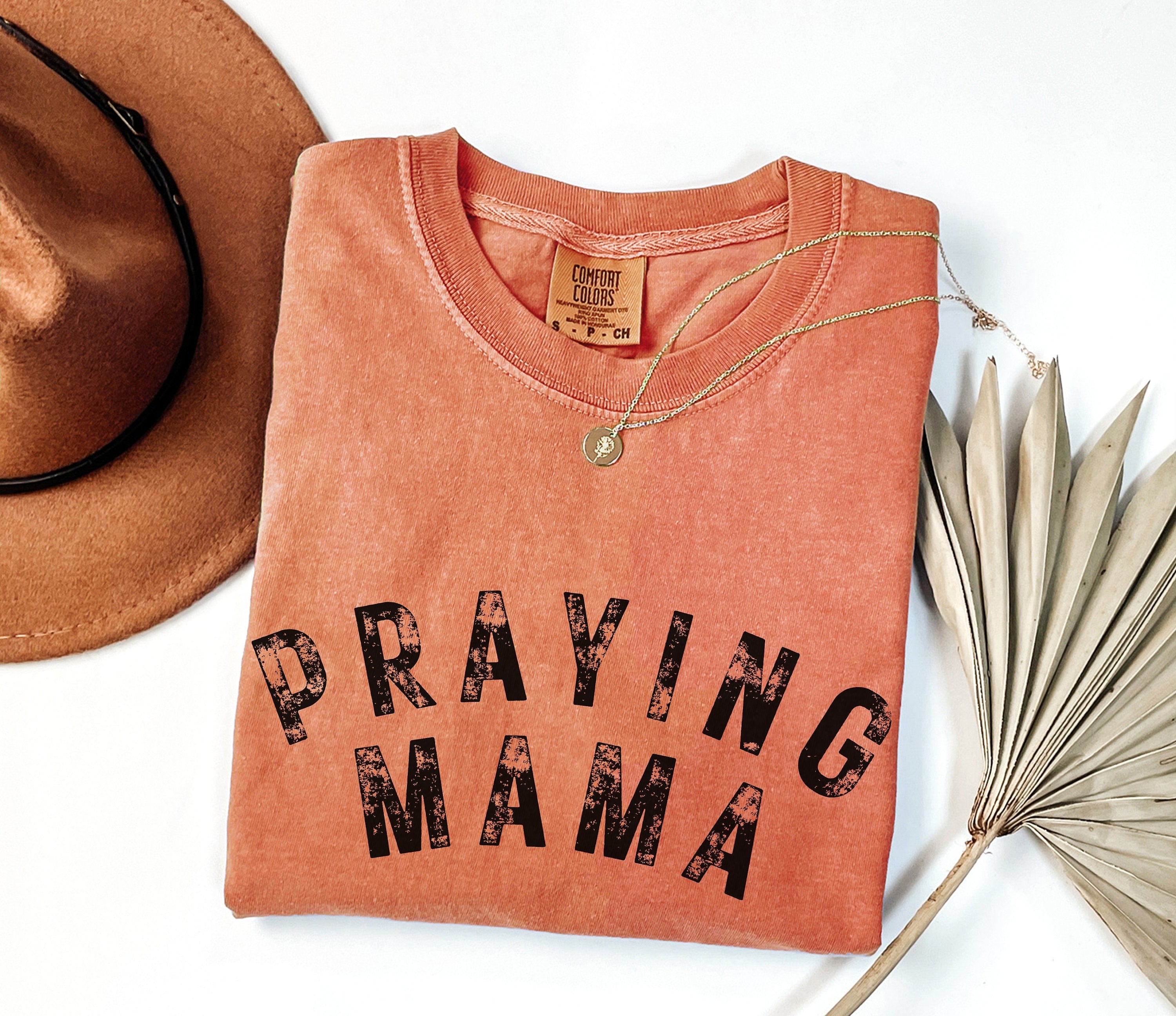Comfort Colors® Religious Shirt, Praying Mama Shirt, Bible Verse Shirt, Retro Christian Mom T Shirt, Christian Mothers Day Shirt
