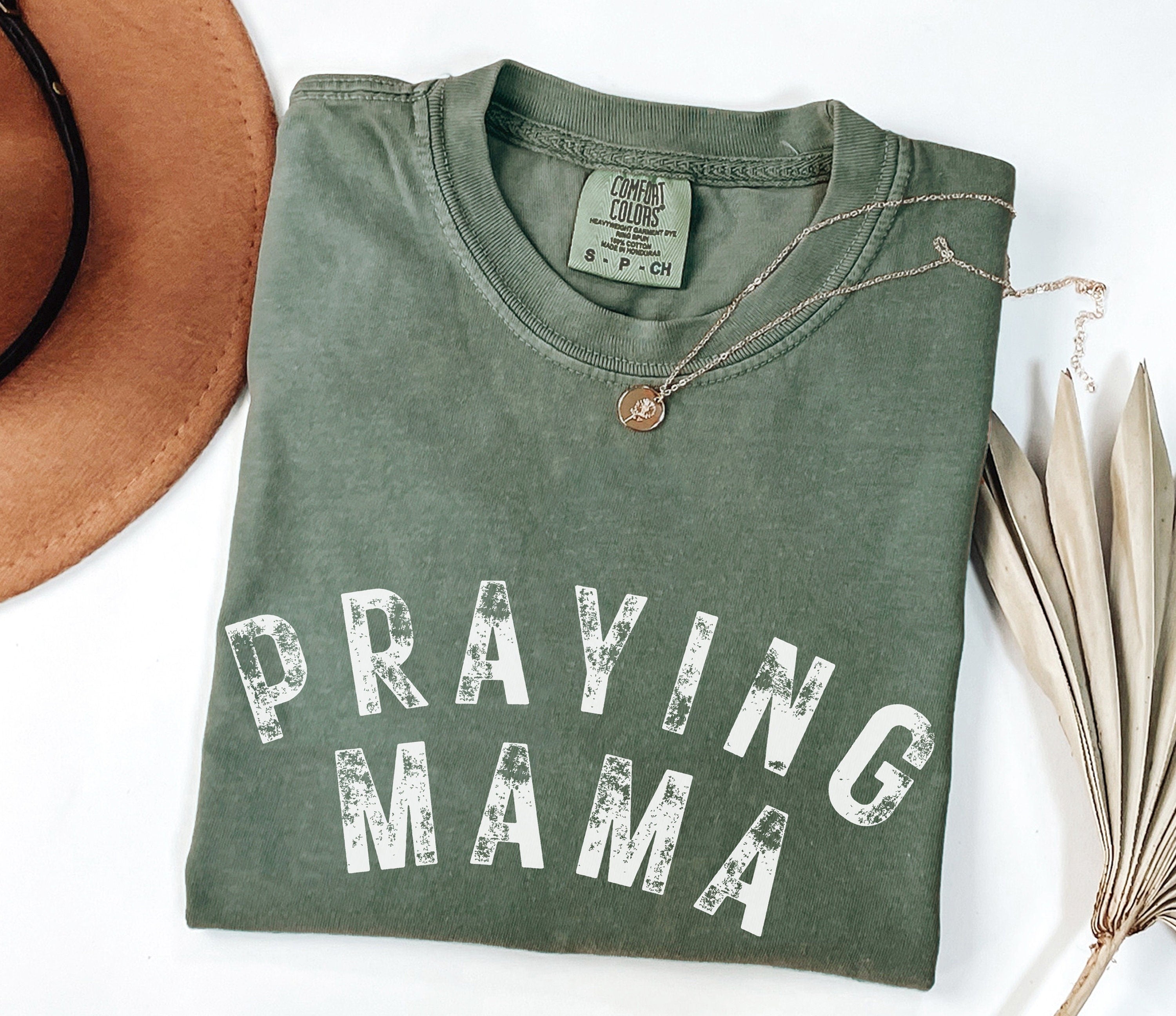 Comfort Colors® Religious Shirt, Praying Mama Shirt, Bible Verse Shirt, Retro Christian Mom T Shirt, Christian Mothers Day Shirt