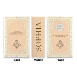 Personalized Holy Bible Book Vase, Ceramic Floral Book Decor with Scripture Verse, Christian Gift for Her CBLAF05