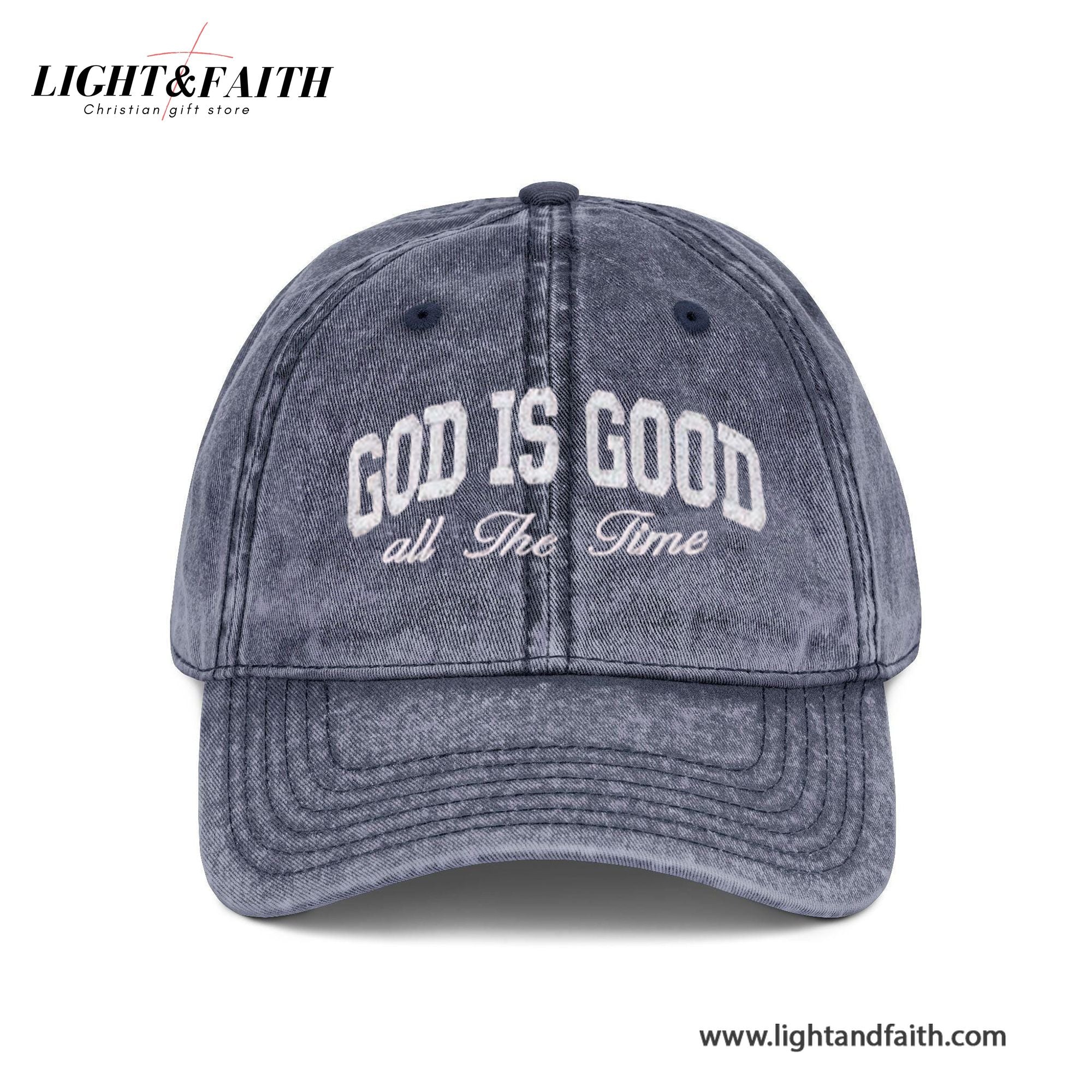 God Is Good All The Time Embroidery Baseball Caps, Religious God Washed Cap, Christian Hat LAFH05
