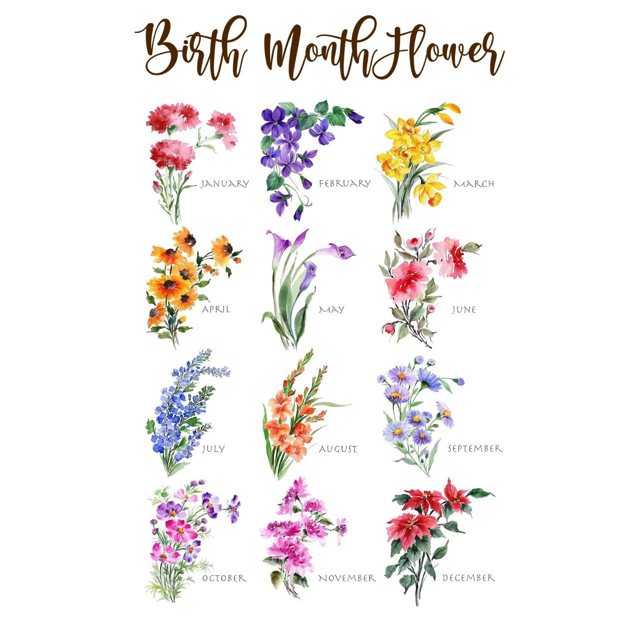 Personalized Bible Verse Floral Trinket Dish, Watercolor Birth Flower Ring Dish for Christian, The Lord Bless You, Faith Jewelry Dish Gift JDLAF06