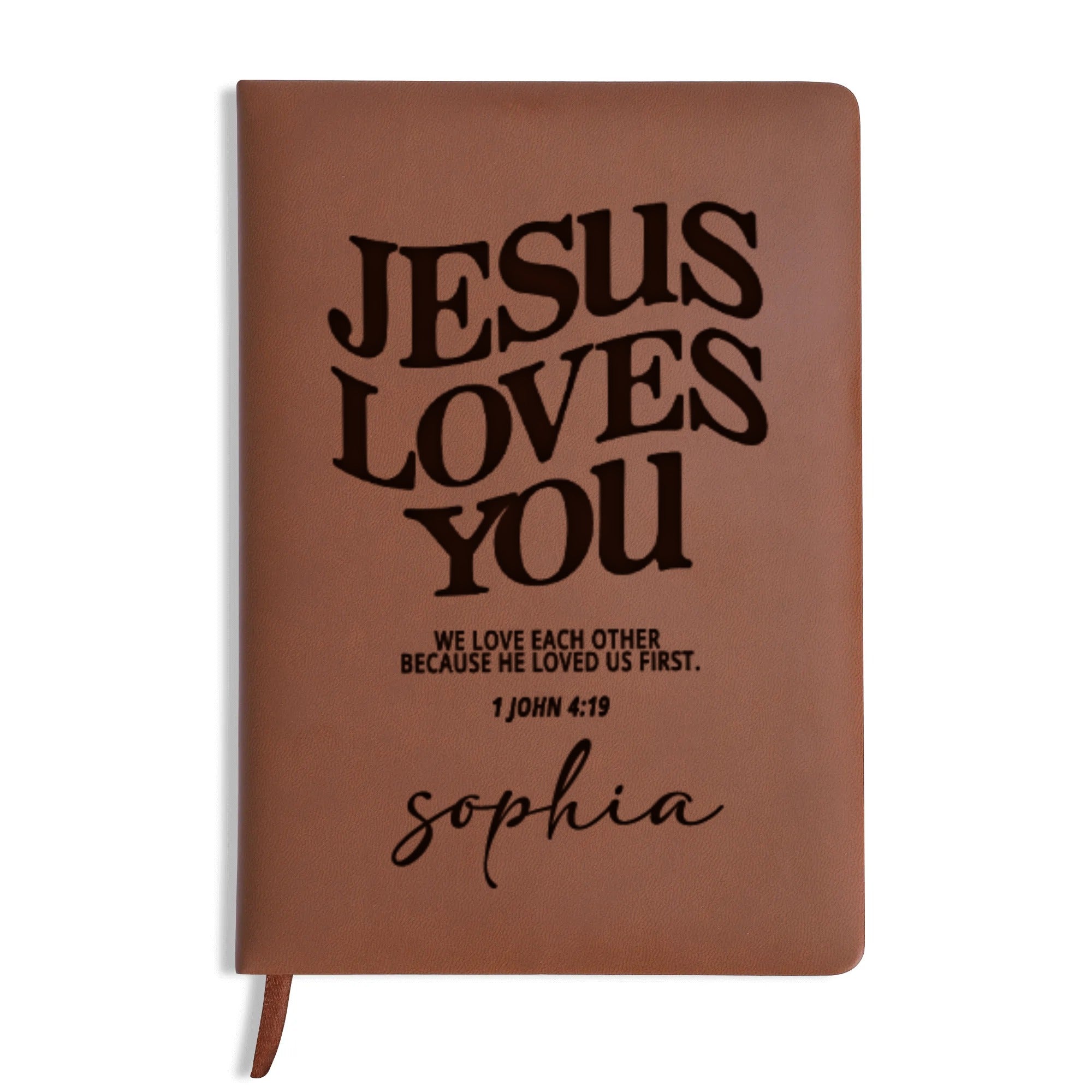 Personalized Christian Journal with "Jesus Love You", Custom Name Prayer & Faith Notebook, Religious Gift, First Communion Gifts, Birthday. NBLAF47