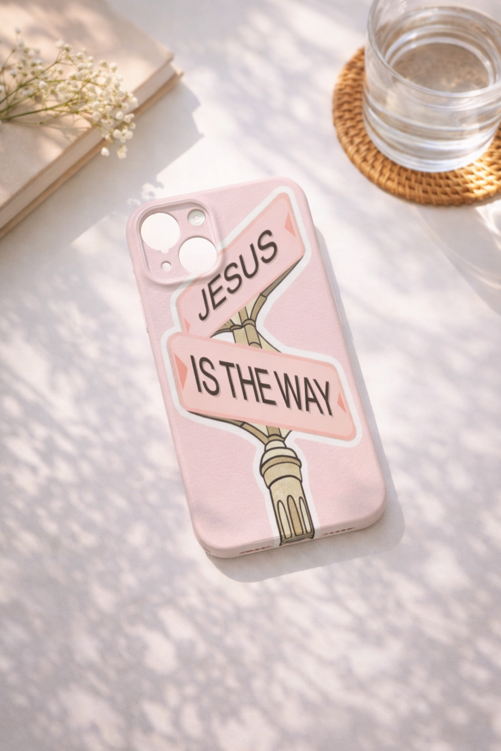 Jesus Is The Way Phone Case, Christian iPhone Case, Faith Quote Cover, Cross Road Sign Design, Religious Gift for Believers PCLAF74