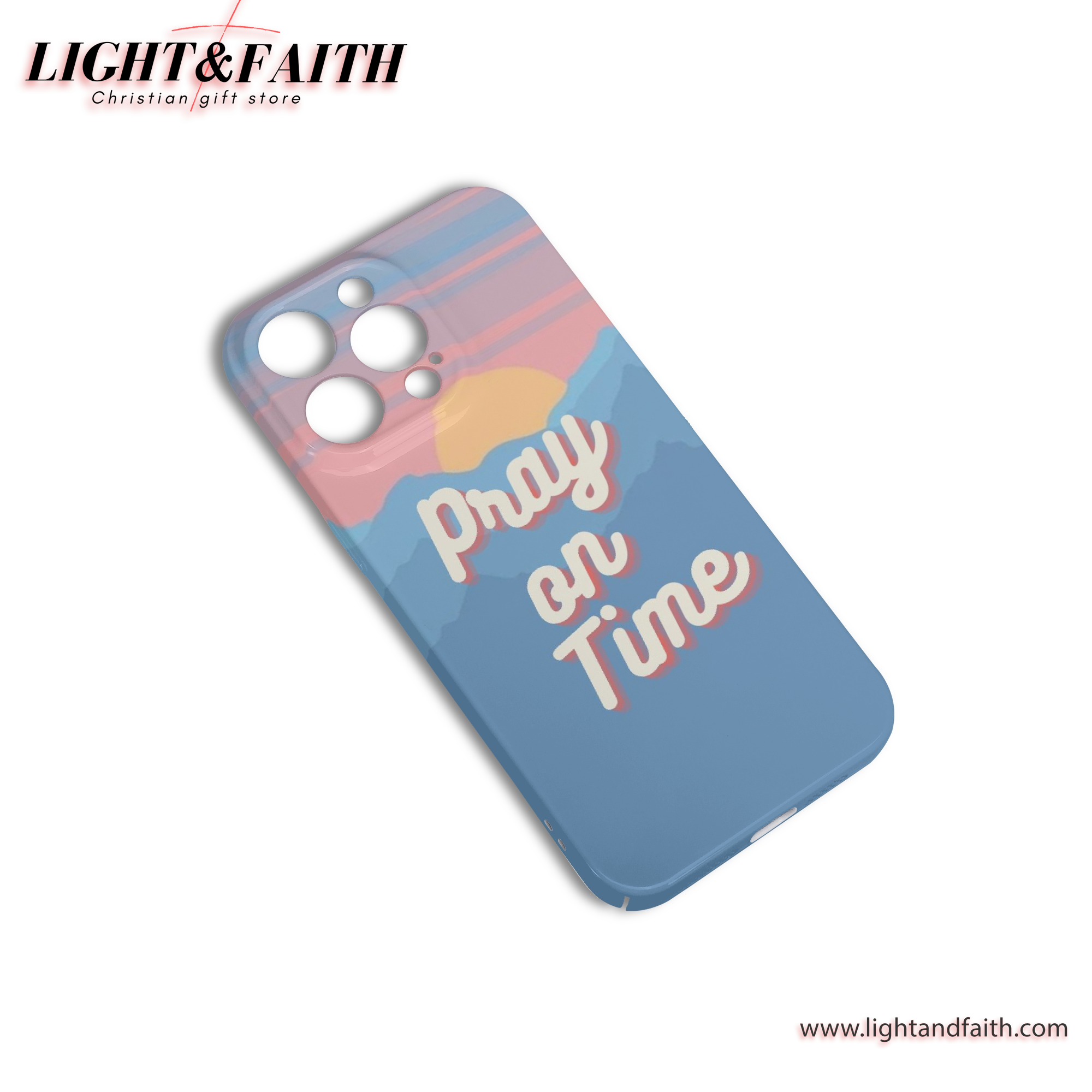 Pray On Time Phone Case, Christian Phone Case, Bible Verse Phone Case, Religious Gift, PCLAF52