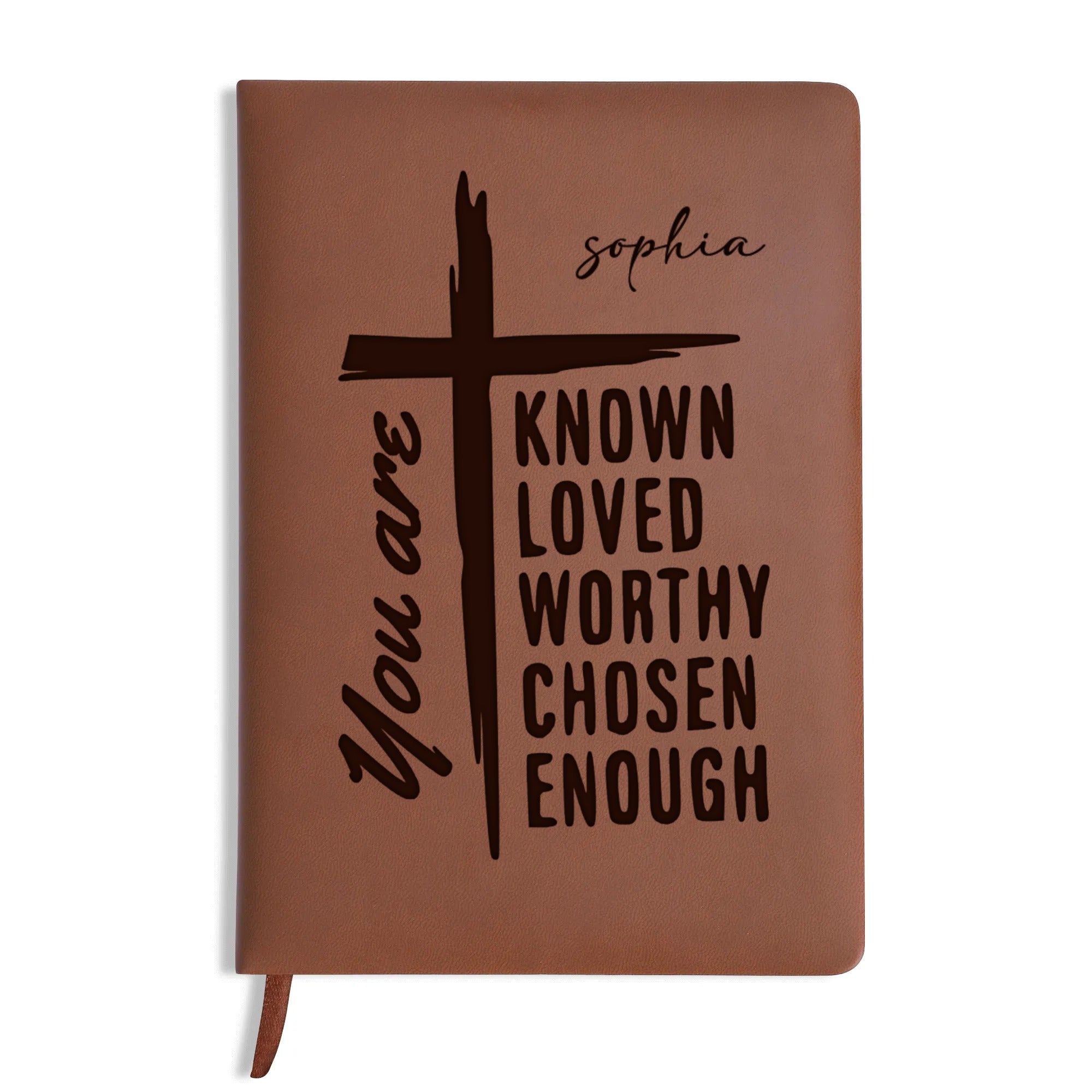 Personalized Christian Journal with Cross and Identity Message, Custom Name Prayer & Faith Notebook, Religious Gift, First Communion Gifts, Birthday. NBLAF50