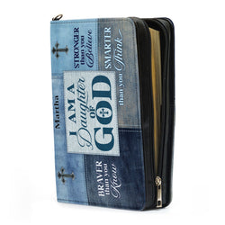 I Am A Daughter Of God Leather Book Cover, Personalized Leather Bible Cover, Christian Gift, Bible Covers Jesus Gifts