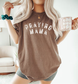 Comfort Colors® Religious Shirt, Praying Mama Shirt, Bible Verse Shirt, Retro Christian Mom T Shirt, Christian Mothers Day Shirt