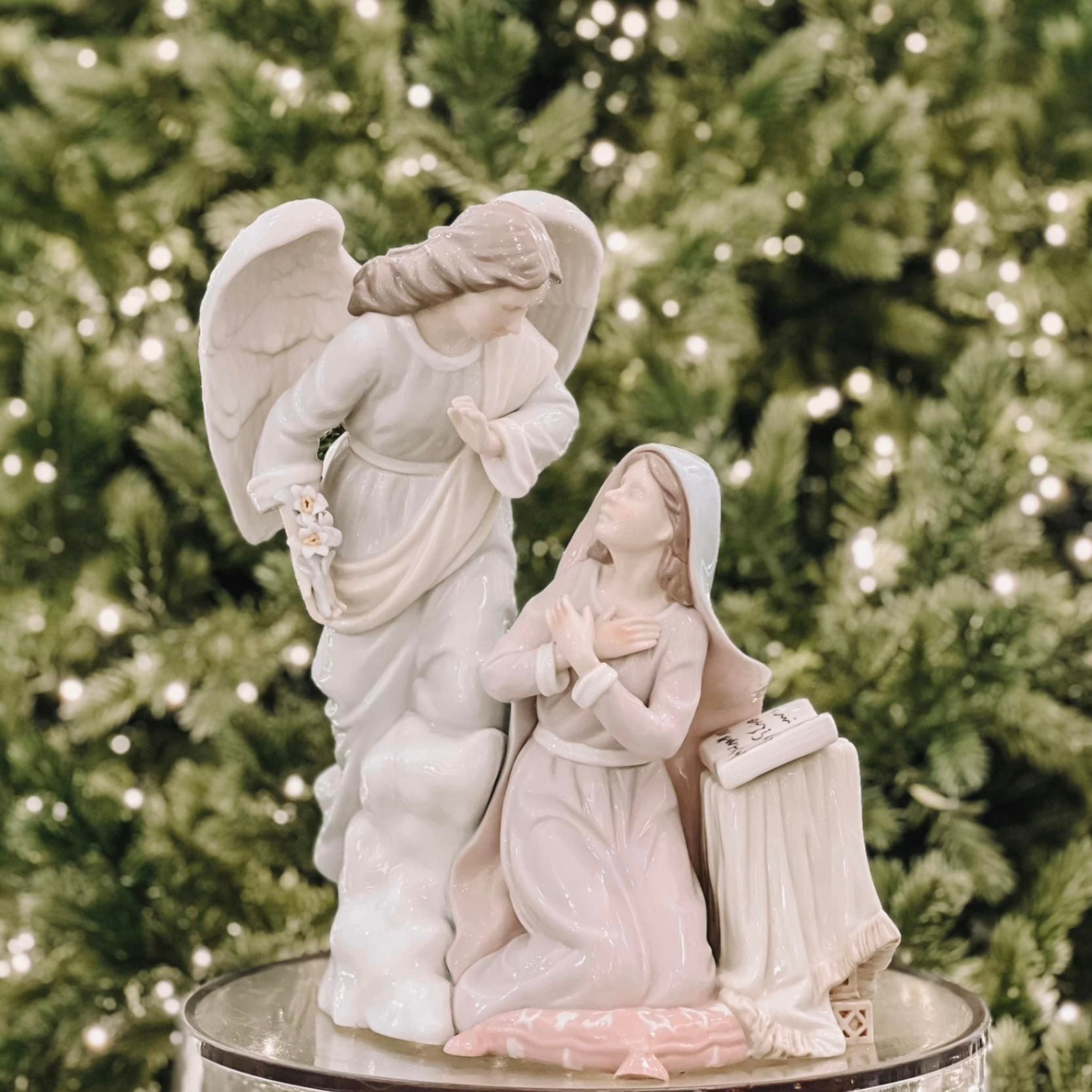 Annunciation Angel and Mary Figurine, Gabriel and Virgin Mary Statue, Christian Religious Decor, Faith Home Display, Spiritual Gift