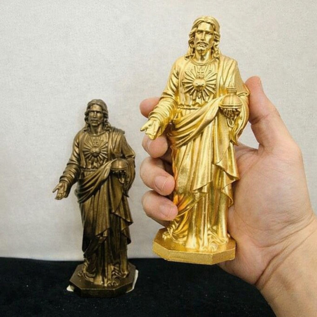 Sacred Heart of Jesus Statue, Catholic Mini Figurine 10cm 15cm, Religious Home Altar Decor, Christian Devotional Statue, Catholic Gift