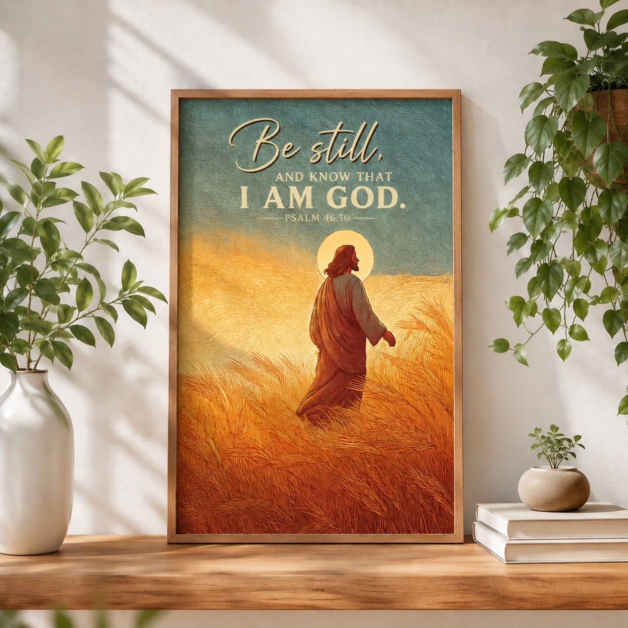 Be Still Christian Poster, Jesus Posters, Christian Decor, Wall Hanging Decor PTSETA04