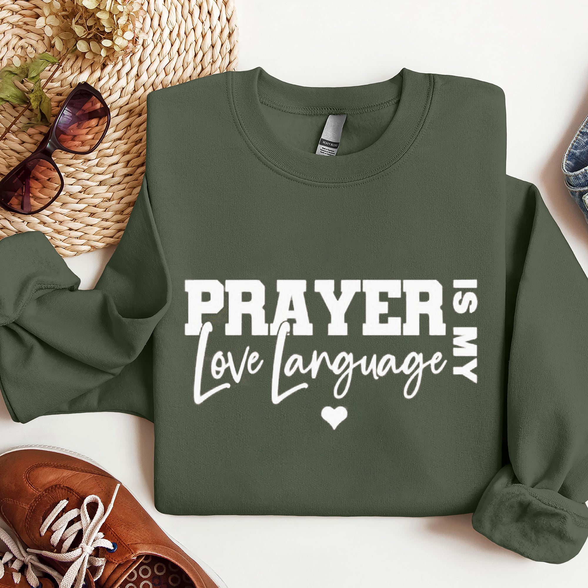 Prayer Is My Love Language Sweatshirt, Christian valentine Sweatshirt, Loved Sweatshirt. ILAF06