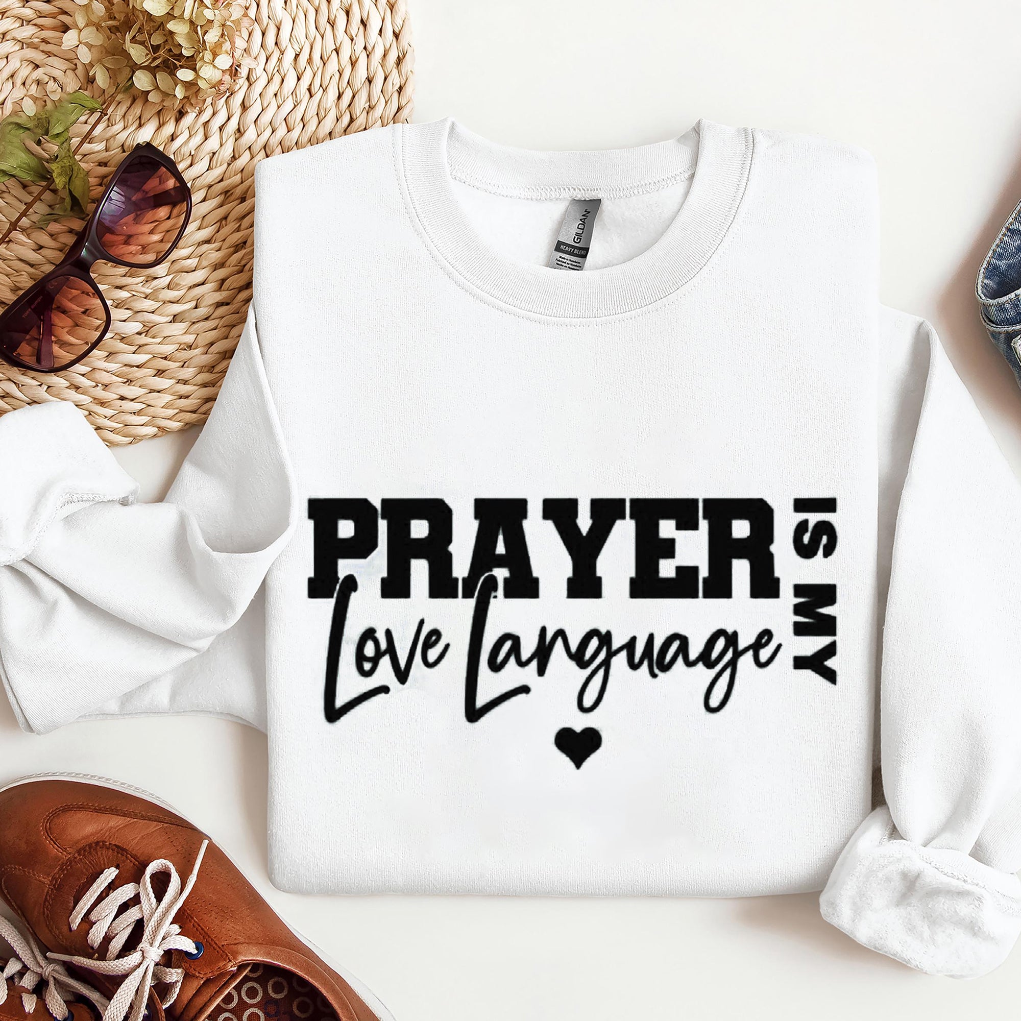 Prayer Is My Love Language Sweatshirt, Christian valentine Sweatshirt, Loved Sweatshirt. ILAF06