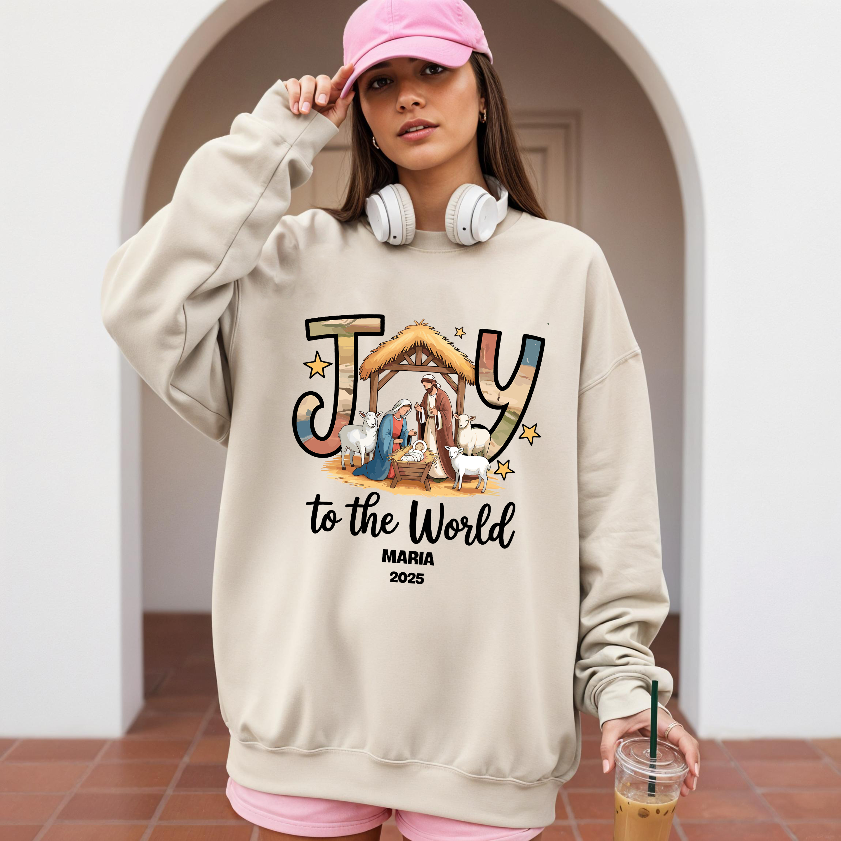 Joy to the World Nativity Sweatshirt, Christian Christmas Sweater, Holy Family Jesus Birth Shirt, Religious Holiday Gift 2025
