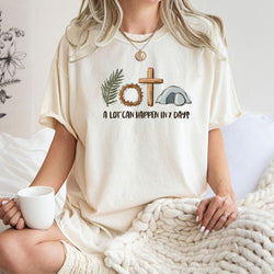 Comfort Colors® A Lot Can Happen in 7 Days Shirt, Easter Christian Tee, Holy Week Family Shirt, Religious Gift for Christians, Bible Verse Apparel