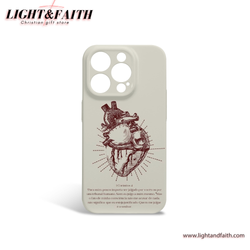 Anatomical Heart Bible Verse Phone Case – 1 Corinthians Design for Christian Faith, Christian Phone Case, Bible Verse Phone Case, Religious Gift, PCLAF60