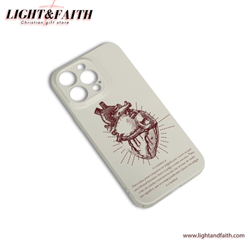 Anatomical Heart Bible Verse Phone Case – 1 Corinthians Design for Christian Faith, Christian Phone Case, Bible Verse Phone Case, Religious Gift, PCLAF60