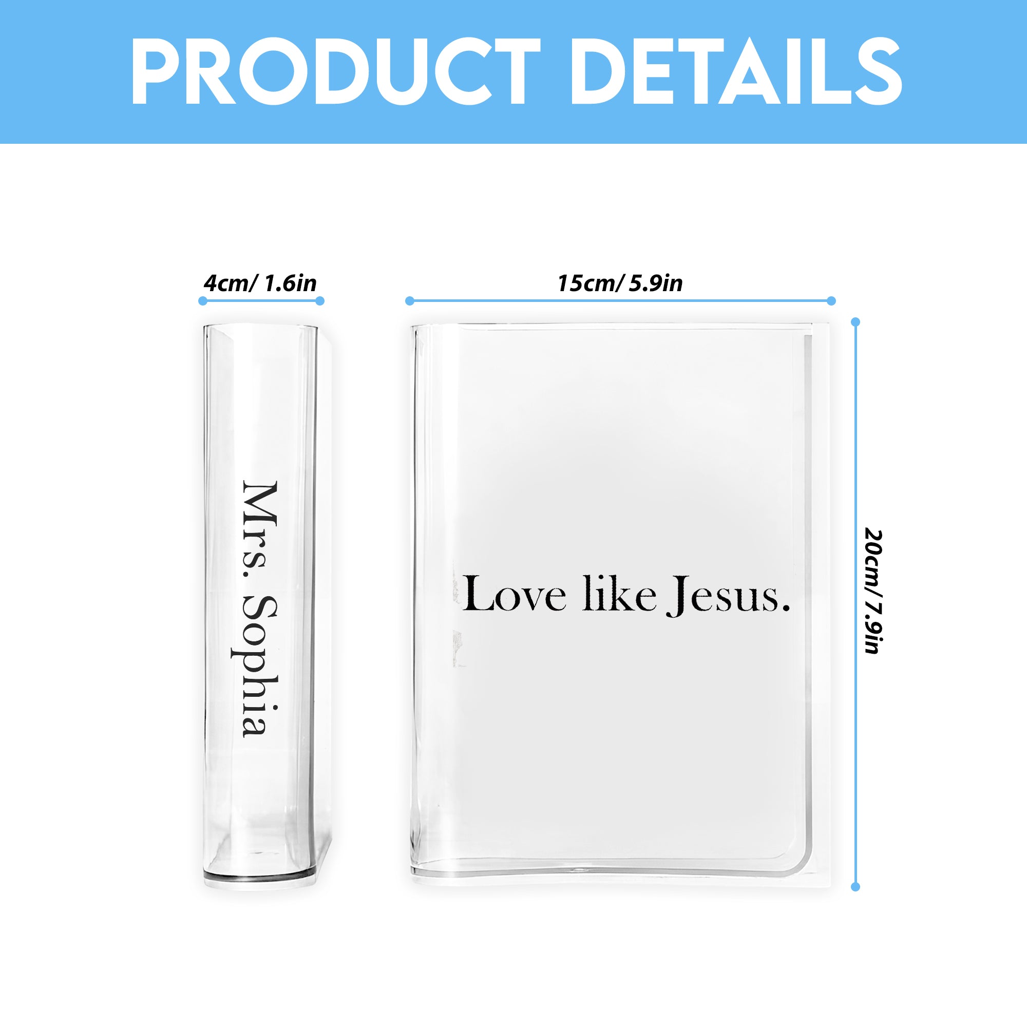 Love Like Jesus Book Vase, Faith Book Vase, Christian Book Vase, Vintage Floral Book Vase, Bible Verse Book Shaped Flower Vase