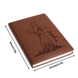 Personalized Christian Journal with "Praying Girl", Custom Name Prayer & Faith Notebook, Religious Gift, First Communion Gifts, Birthday. NBLAF58
