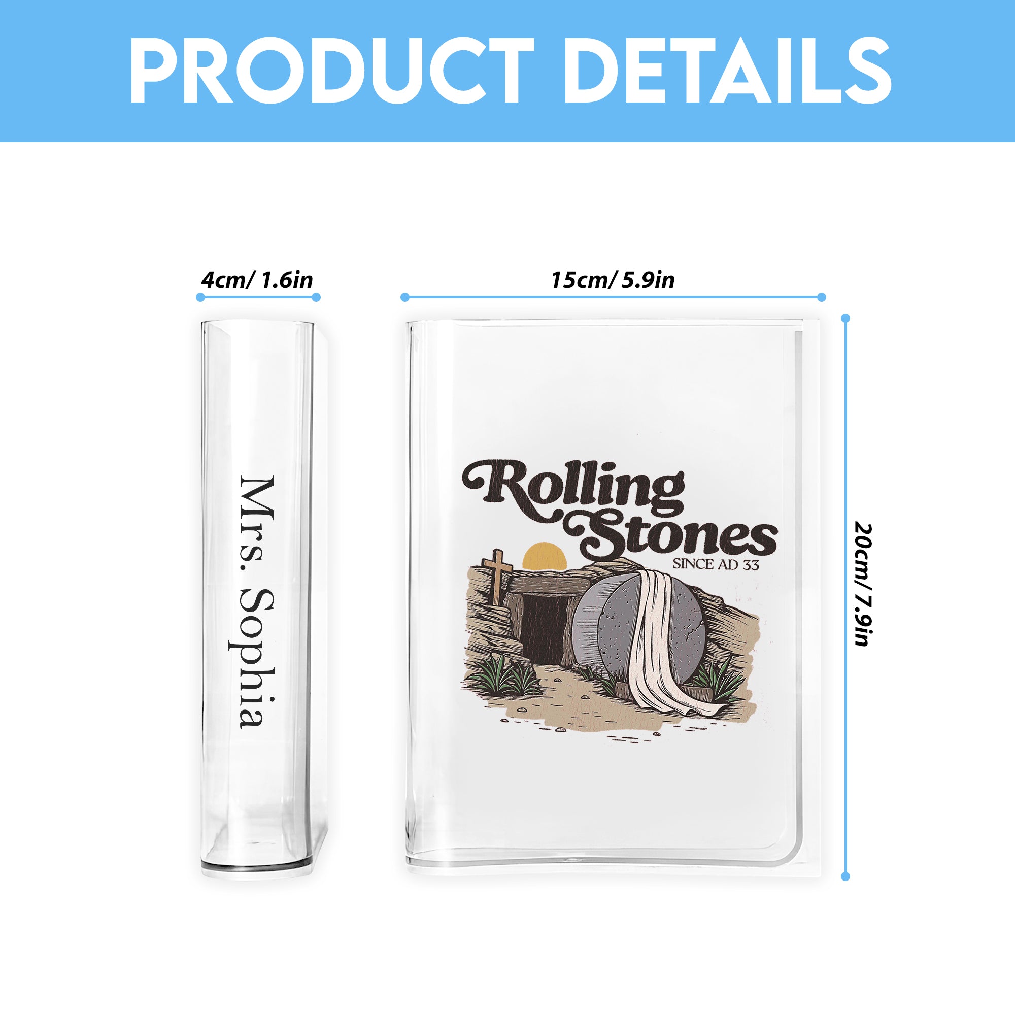 Rolling Stones Book Vase, Faith Book Vase, Christian Book Vase, Vintage Floral Book Vase, Bible Verse Book Shaped Flower Vase