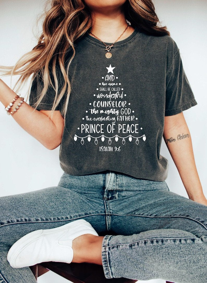 Comfort Color Religious Christian Christmas Shirt, Faith Shirt, Jesus Lover Gift, Holiday Nativity Outfit CFNE06