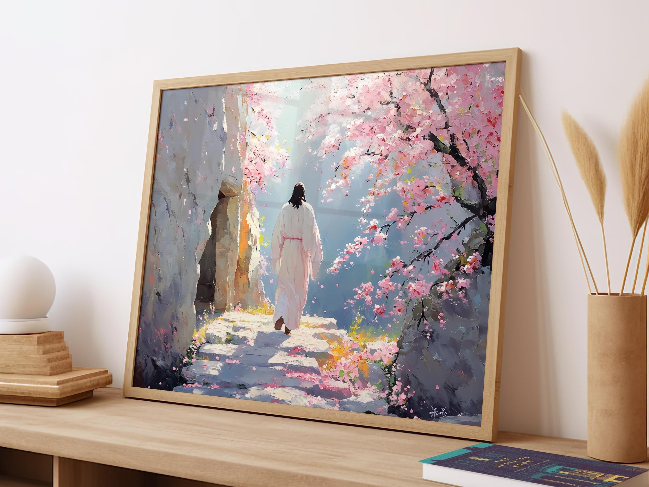 Christian Easter Poster, Easter Christian Wall Art, Religious Art, Christian Poster, Jesus Art, Easter Decoration, He is Risen Poster