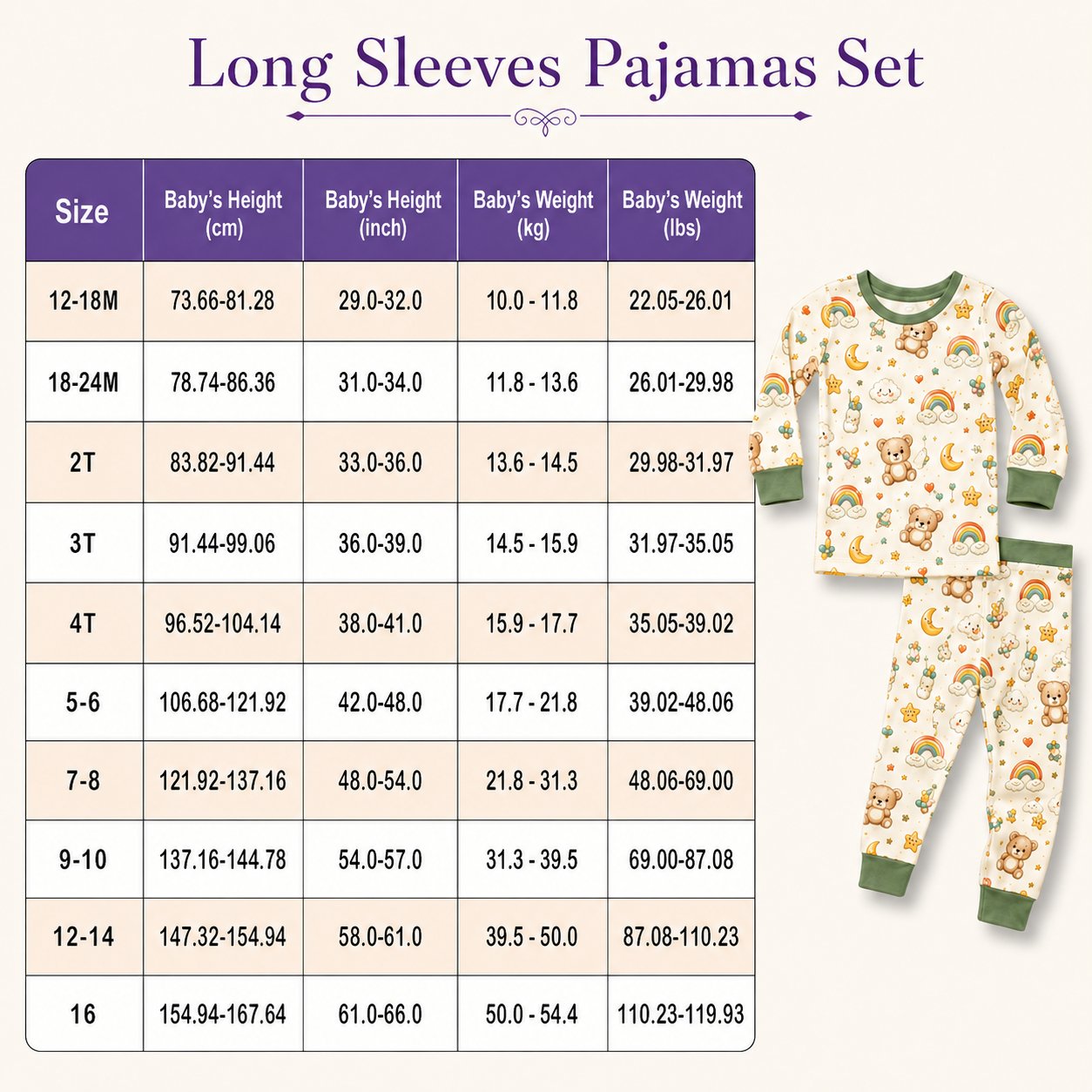 O Holy Night Nativity Bamboo Baby Kids Pajamas Set, Christian Christmas PJs, Baby Jesus Manger Toddler Holiday Sleepwear BBPJSS14