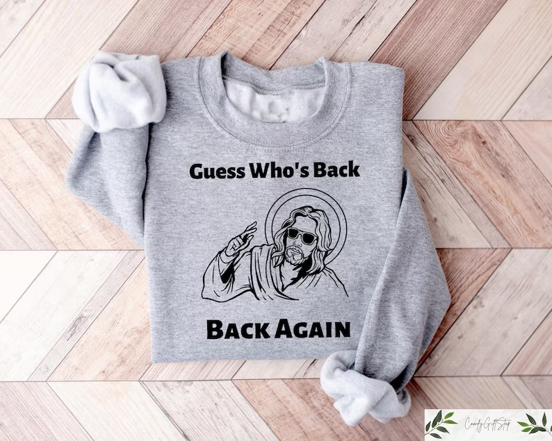 Guess Who’s Back Shirt, Comfort Colors Easter Tee, Funny Jesus Graphic Shirt, Christian Resurrection Shirt, Religious Holiday Gift for Women CFLAF058