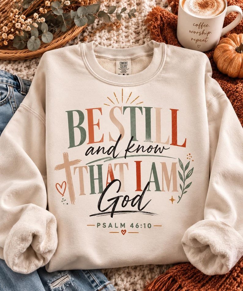 Be Still and Know Shirt, Psalm 46 10 Christian Christian Shirt, Bible Verse Shirt CFNE07