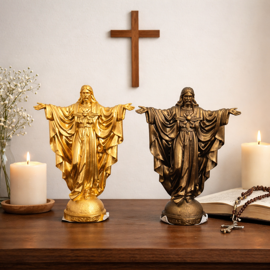 Christ the King Statue, Catholic Mini Figurine 10cm 15cm, Religious Home Altar Decor, Christian Devotional Statue, Catholic Gift