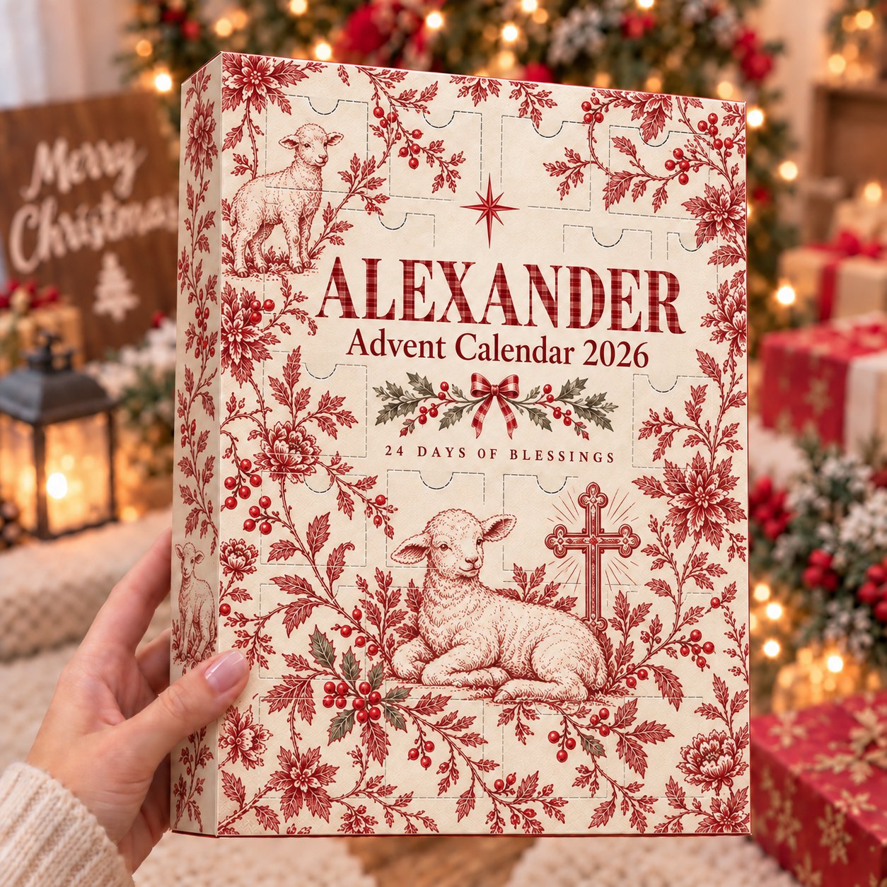 Personalized Christian Advent Calendar 2026, Christian Christmas Advent Calendar, 24 Days Faith Countdown, Religious Christmas Gift, Family Christmas Gifts ACG07