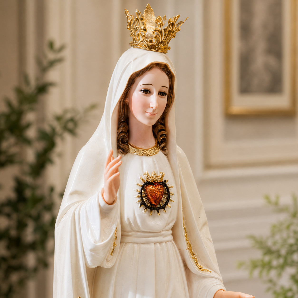 Our Lady of Fatima Statue, Our Lady Composite Statue, Catholic Decor, Home Decor CP07