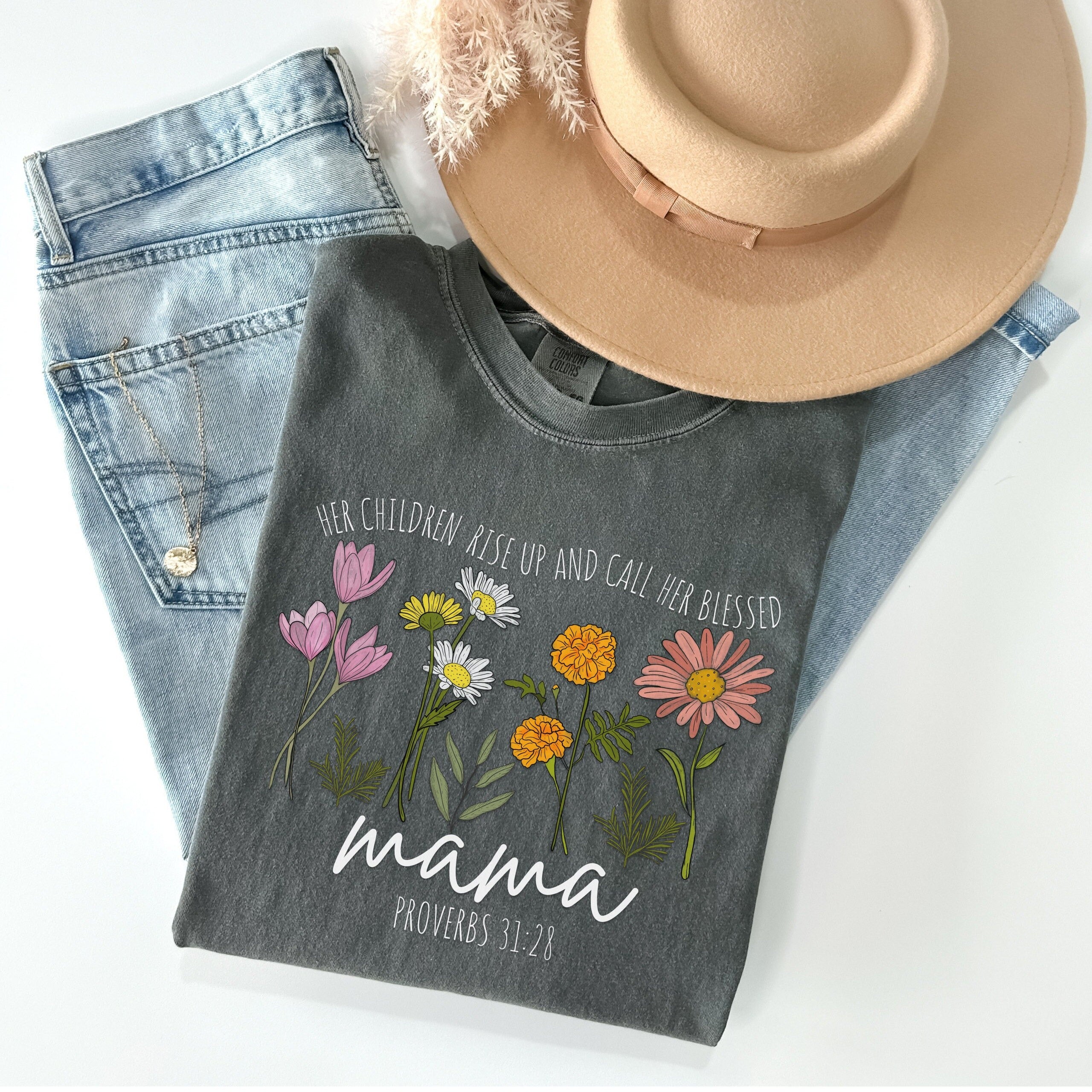 Mama Comfort Colors® Shirt, Mom Shirt, Praying Mama Shirt, Mothers Day Gift, Jesus Shirt, Bible Verse Shirt, New Mom Shirt, Baby Shower Gift, Gift for Mom