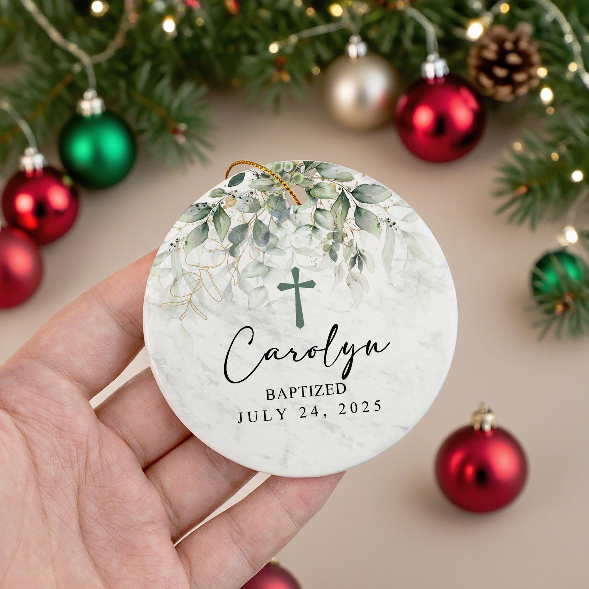 Personalized Christmas Ornament and Ornament Baptism Gift for Boy, Nativity Scene Christmas Decor, Jesus Birth Ornament, Ideas For Christmas Trees DCLAF08