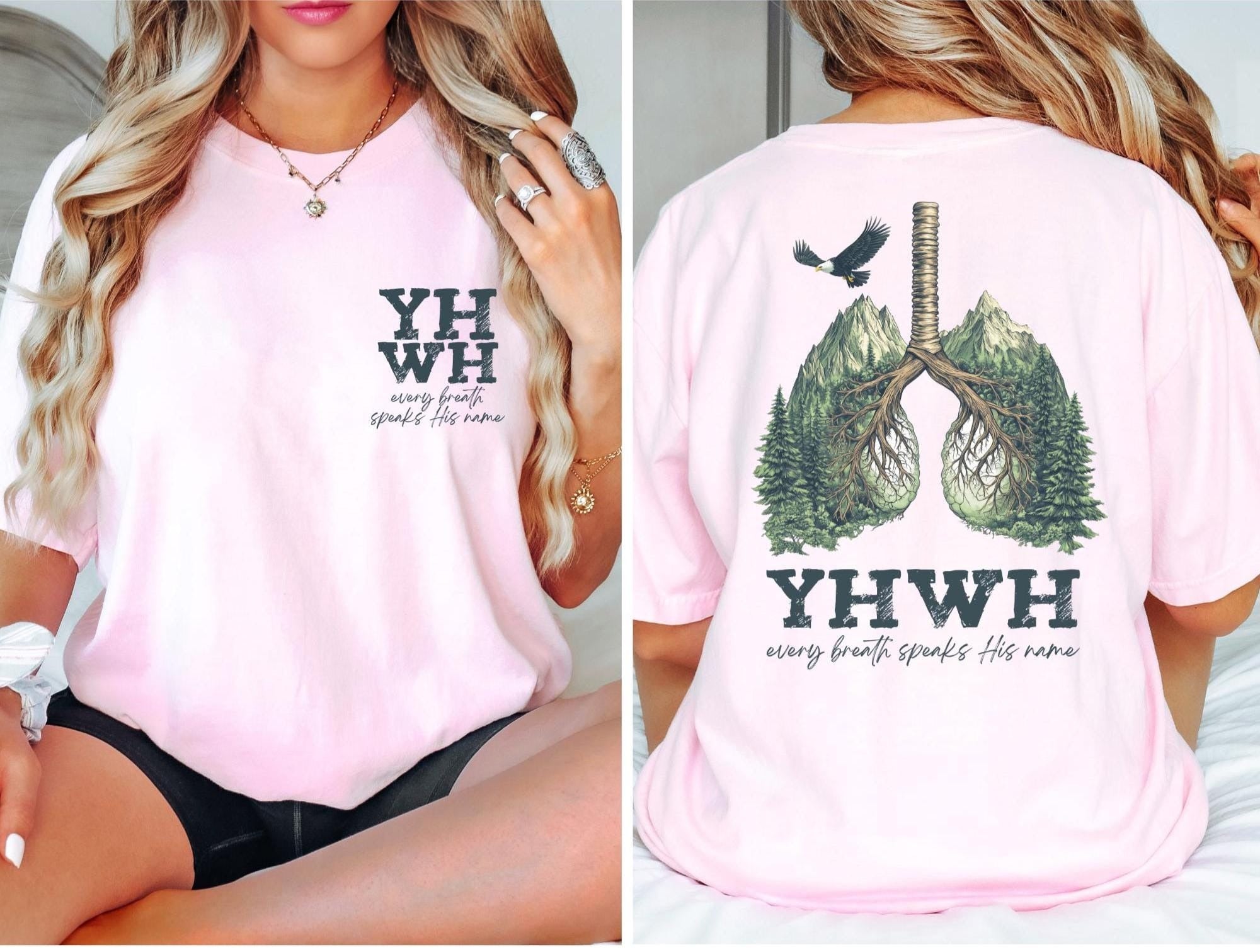 YHWH Lungs Christian Shirt, Every Breath Speak His Name T-Shirt, Faith Apparel Shirt, YHWH Lungs Shirts, Christian Shirts, Faith Tee