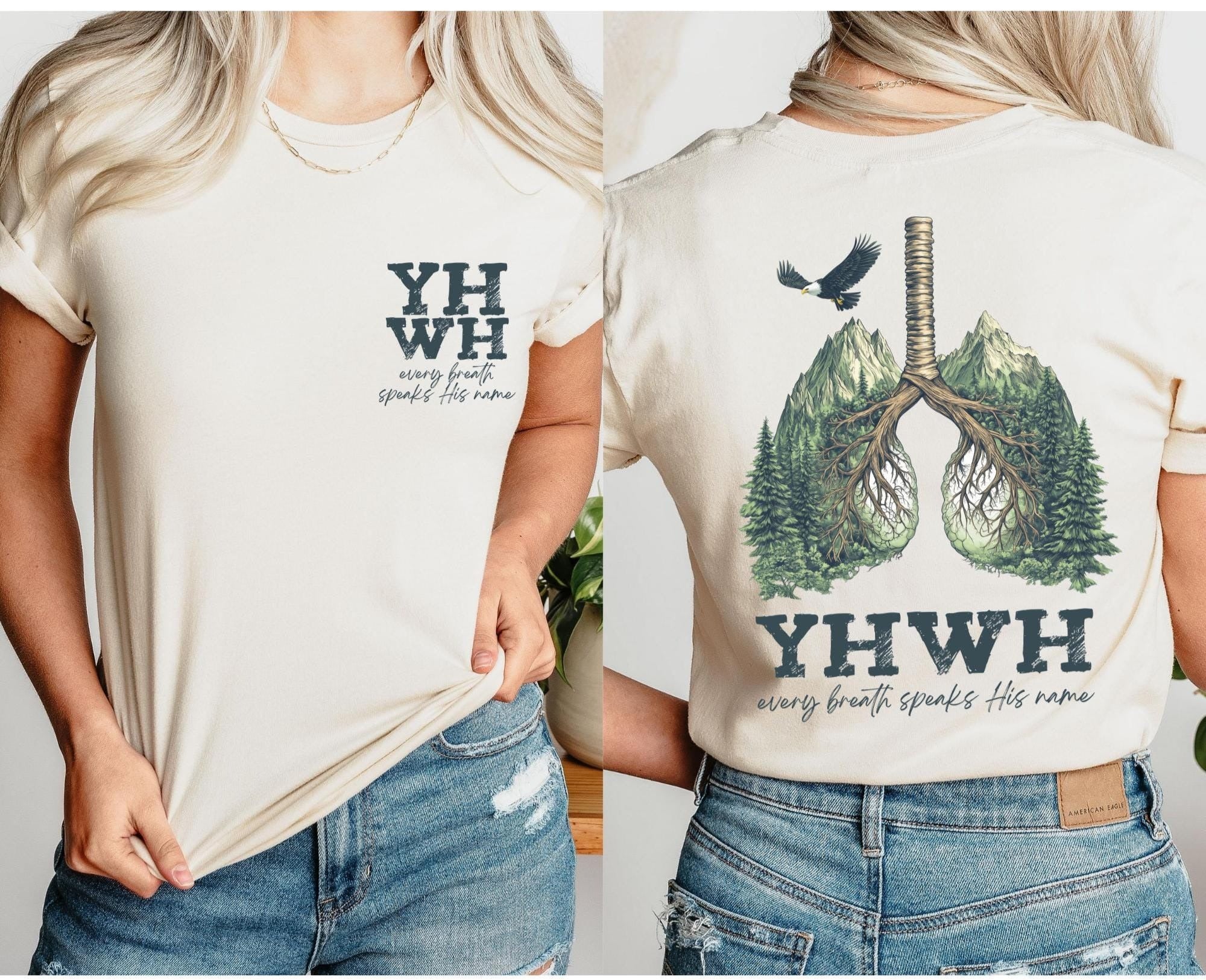 YHWH Lungs Christian Shirt, Every Breath Speak His Name T-Shirt, Faith Apparel Shirt, YHWH Lungs Shirts, Christian Shirts, Faith Tee