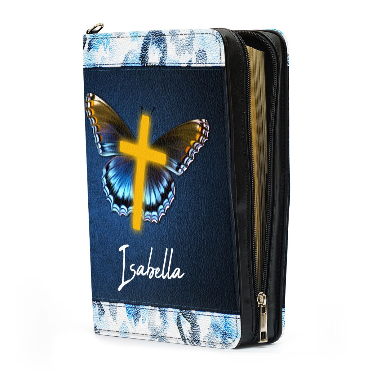 Matthew 19:26 - With God All Things Are Possible Leather Book Cover, Scripture Religious Gifts For Christians, Personalized Bible Cover