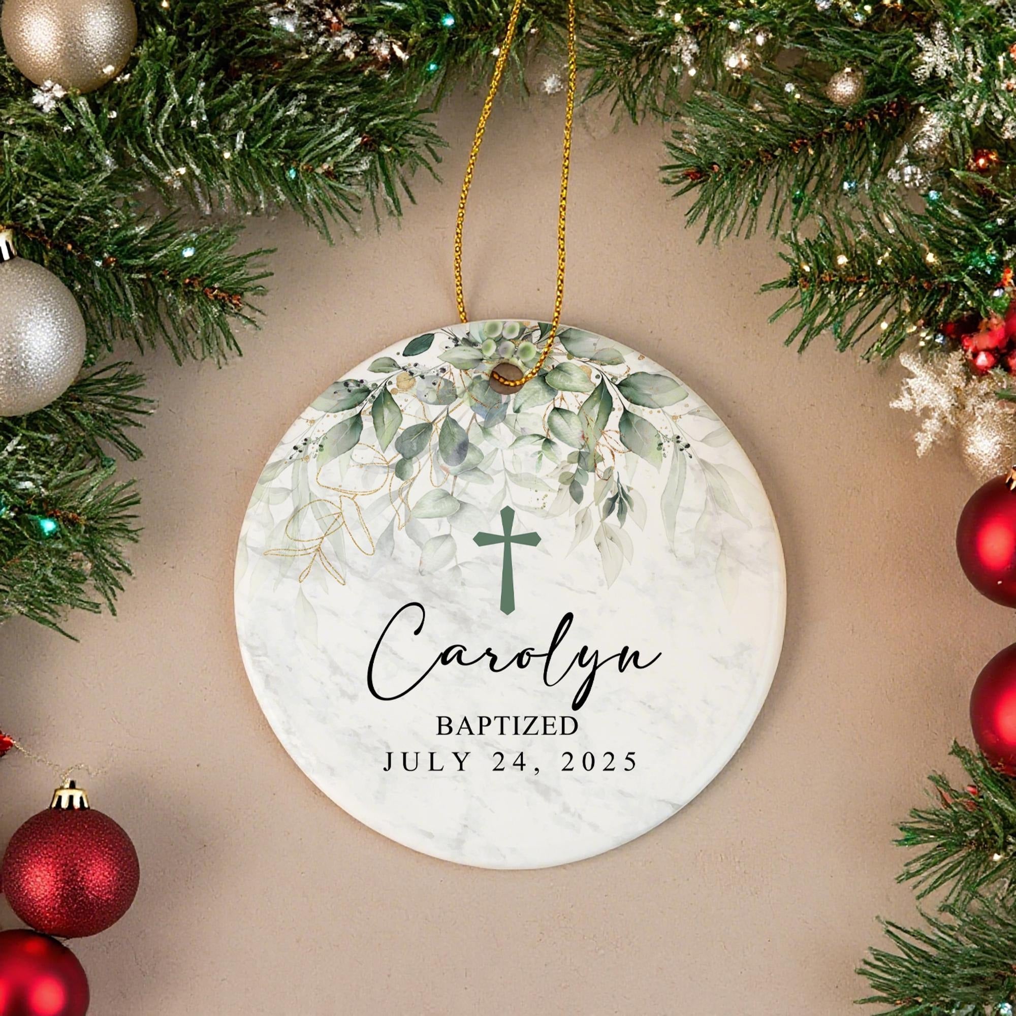 Personalized Christmas Ornament and Ornament Baptism Gift for Boy, Nativity Scene Christmas Decor, Jesus Birth Ornament, Ideas For Christmas Trees DCLAF08
