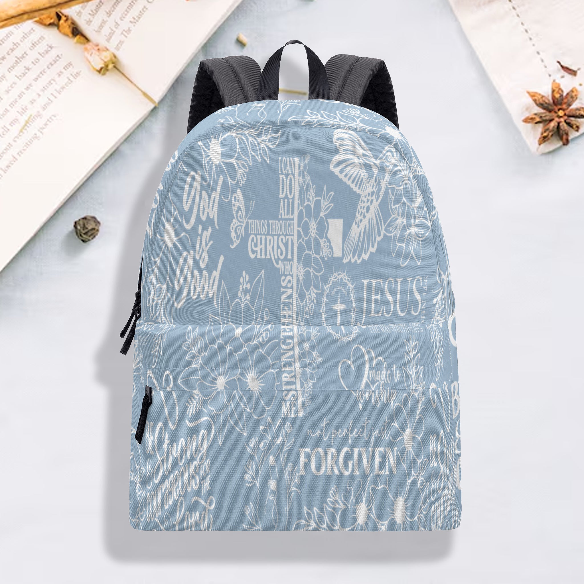 God is Good Jesus Backpack, Jesus Backpack, Christian Prayer Jesus Backpack. PLAF03