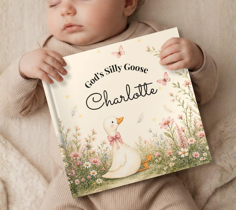 Personalized God's Silly Goose - Custom Christian Book With Name, Book For Kid, Baptism Gift, Custom Bible Storybook For Toddlers, Baptism Gift for Boy or Girl, Bedtime Keepsake BOOK08