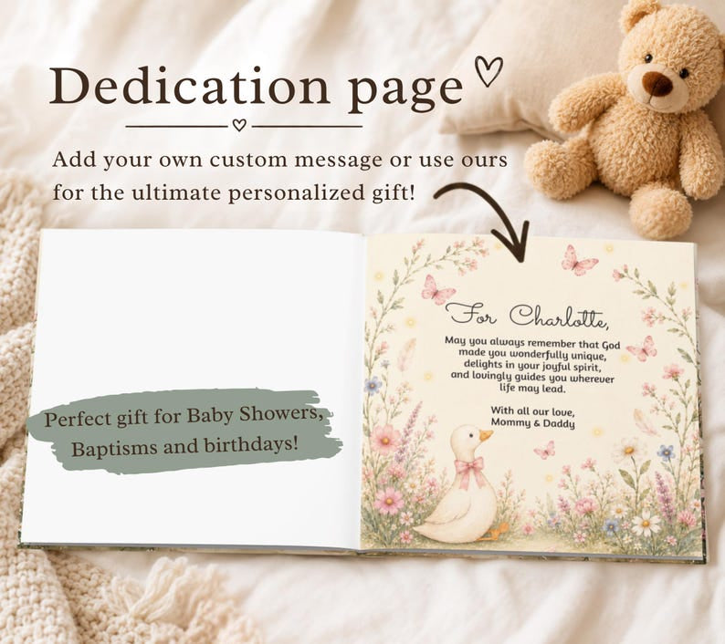 Personalized God's Silly Goose - Custom Christian Book With Name, Book For Kid, Baptism Gift, Custom Bible Storybook For Toddlers, Baptism Gift for Boy or Girl, Bedtime Keepsake BOOK08