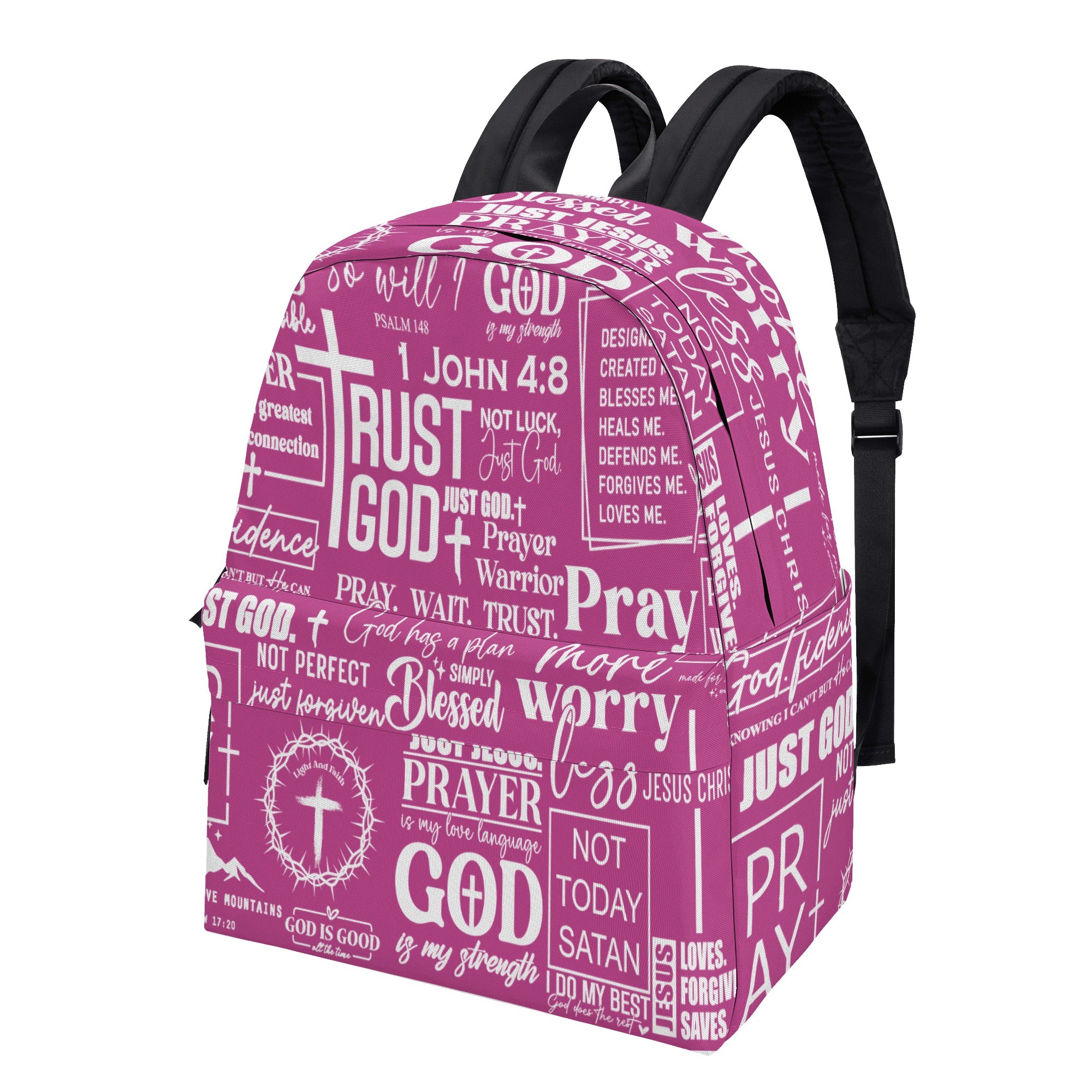 Trust God Jesus Backpack, Jesus Backpack, Christian Prayer Jesus Backpack. PLAF02