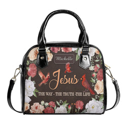 Jesus The Way The Truth The Life Leather Bag, Custom Leather Bag With Bible Verse. BLAF04