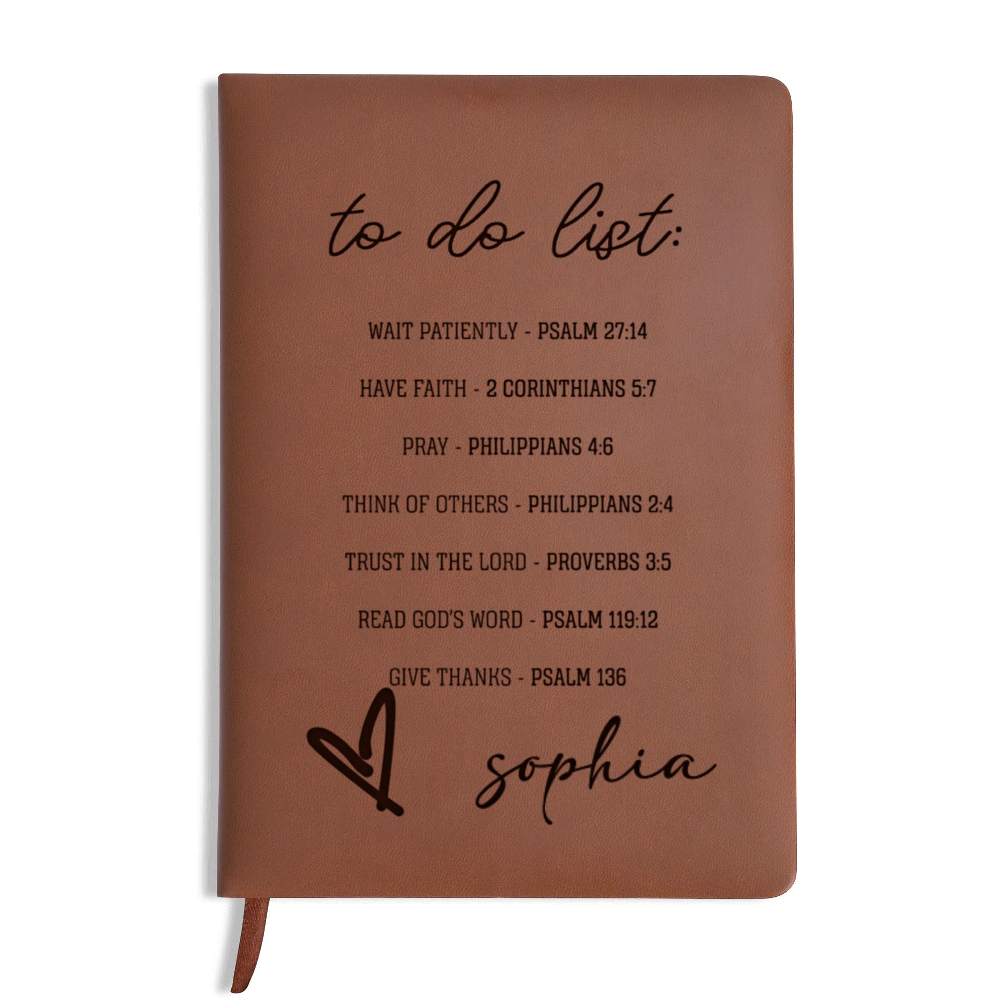 Personalized Christian Journal with Bible Verse To Do List – Custom Name Prayer & Faith Notebook, Religious Gift, First Communion Gifts, Birthday. NBLAF08