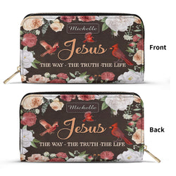 Jesus The Way The Truth The Life Leather Bag, Custom Leather Bag With Bible Verse. BLAF04
