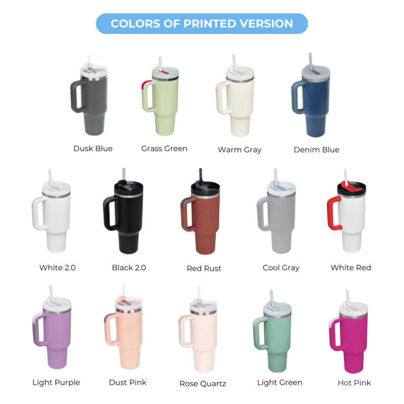 Lid Tumbler with Handle, Lid Tumbler 30oz/40oz Full Color