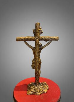 Bronze Jesus Christ Crucifix Statue, Premium Religious Art Sculpture